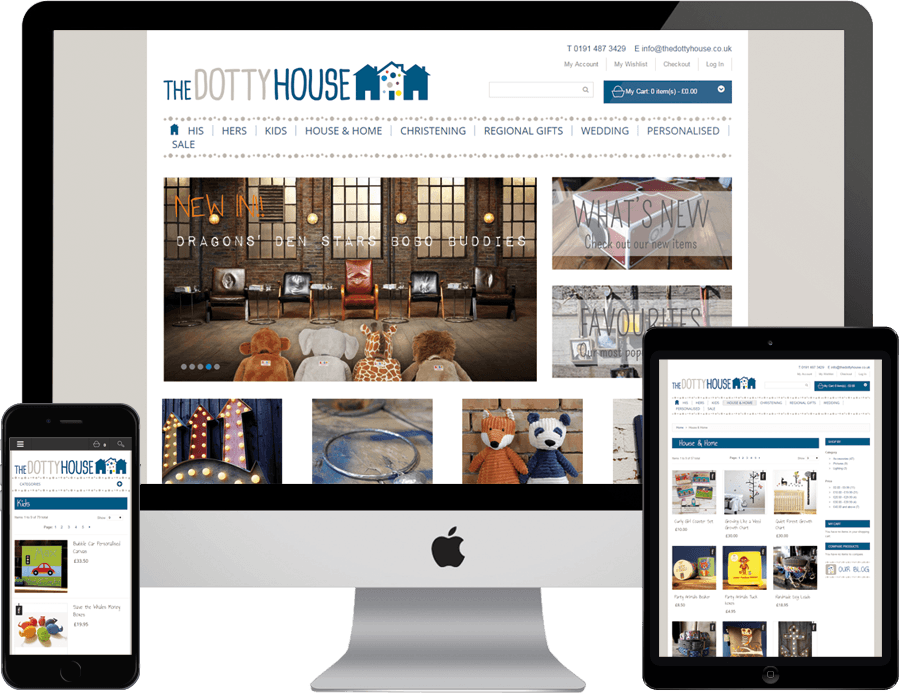 The Dotty House on desktop, tablet and mobile