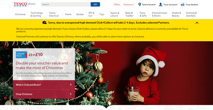 Christmas website caption